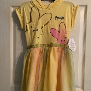 Peeps Yellow and Pink Kids Dress